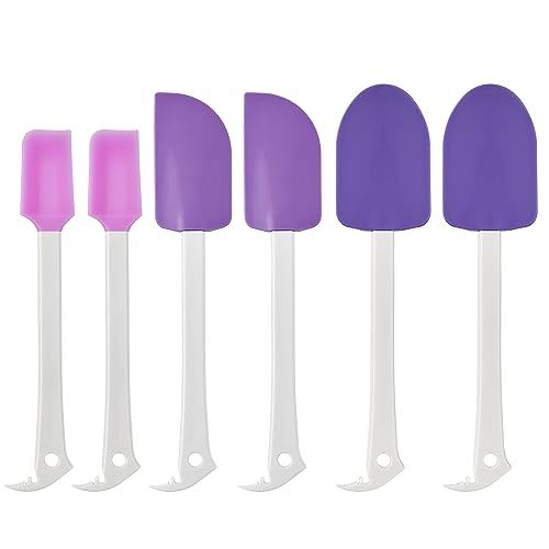 Photo 1 of Amazing Abby - Silicone Spatula Set (6-Piece Set), Rubber Scrapers with Easy-Pull Can Openers, Kitchen Tool for Baking and Cooking, Heat-Resistant, No
