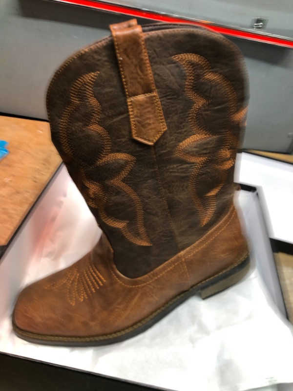 Photo 1 of Cowboy Boots For Men - Western Boot Men's Cowboy Boots With Square Toe | Cowboy Western Boot | Pull-on Boots| Old West Style Embroidered 10.5