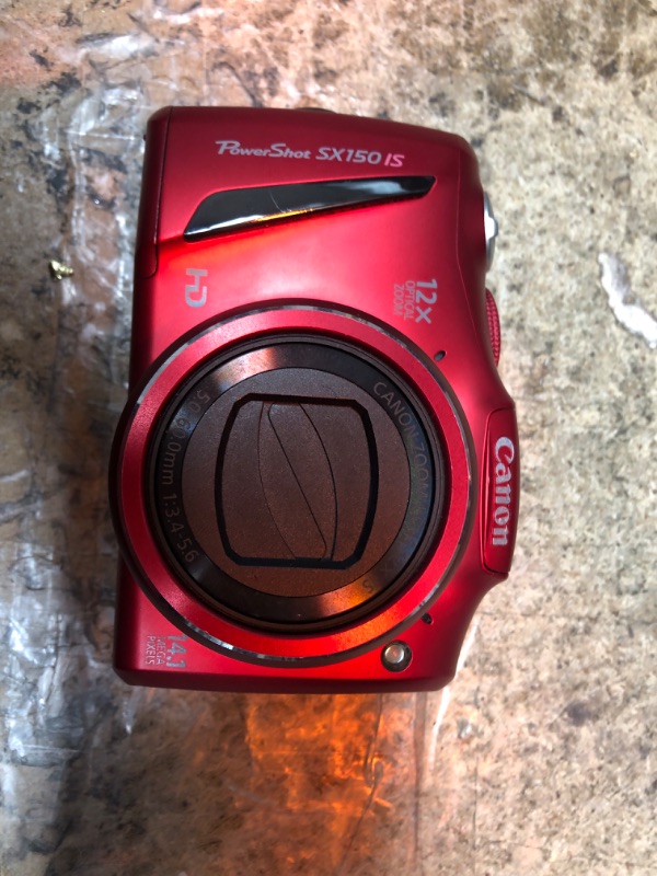 Photo 2 of Canon PowerShot SX150 IS 14.1 MP Digital Camera with 12x Wide-Angle Optical Image Stabilized Zoom with 3.0-Inch LCD (Red) (OLD MODEL)