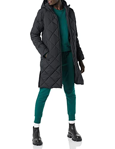 Photo 1 of Amazon Essentials Women's Heavyweight Diamond Quilted Knee Length Puffer Coat, Black, Large