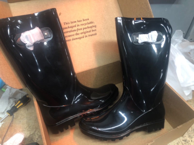 Photo 1 of EVSHINE RAIN BOOTS BLACK 9 