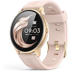 Photo 1 of AGPTEK Smart Watch for Women, Smartwatch for Android and iOS Phones IP68 Waterproof Activity Tracker with Full Touch Color Screen Heart Rate Monitor Pedometer Sleep Monitor, Pink
