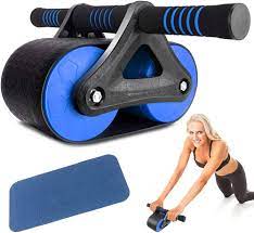 Photo 1 of 2023 New Wheels Roller, Ab Roller Wheel, Abdominal Exercise Wheel, Double Wheel Abdominal Wheel, Domestic Abdominal Exerciser with Knee Mat for Body Fitness Strength Training Home Gym