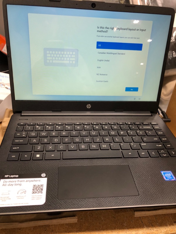 Photo 4 of HP 14 Series 14 Touchscreen Laptop - Intel Celeron N4020 - 4GB RAM - 64GB EMMC - Windows 10 Home in S Mode - Jet Black 14-dq0050nr (47X81UA#ABA)
