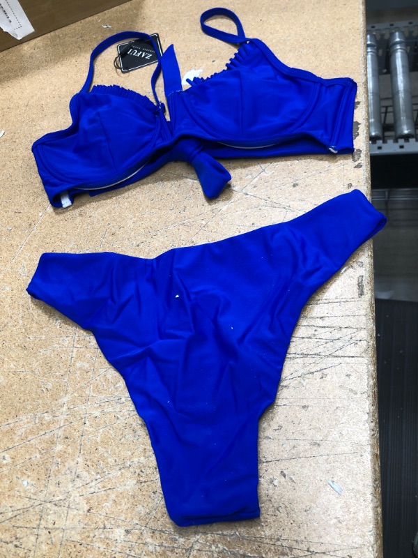 Photo 1 of 2 PIECE BLUE BIKINI MEDIUM