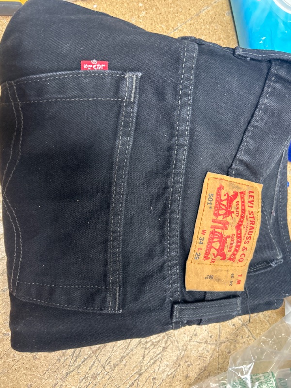 Photo 1 of BLACK LEVI JEANS 34X29