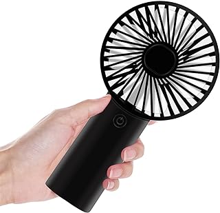 Photo 1 of WANGDAJIEDIAN Handheld Fan, Portable Fan with USB Rechargeable Battery, 3 Speed 8-20 Hours Working Time for Indoor, Outdoor, Makeup, Travelling, Camping, Summer Gift for Men Women 4000Mah Black