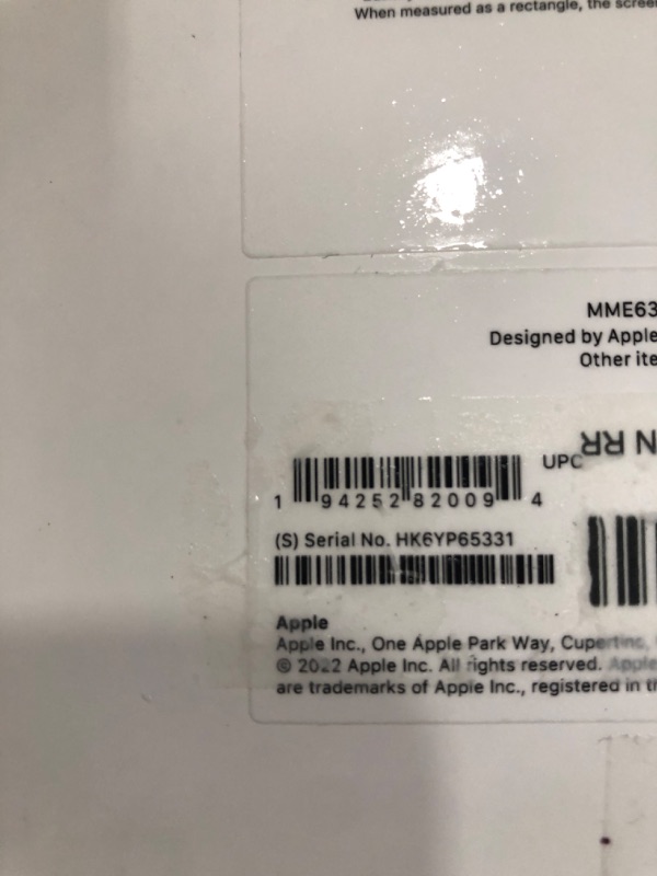 Photo 1 of 10.9-inch iPad Air Wi-Fi 256GB - Purple  WiFi 256GB Purple