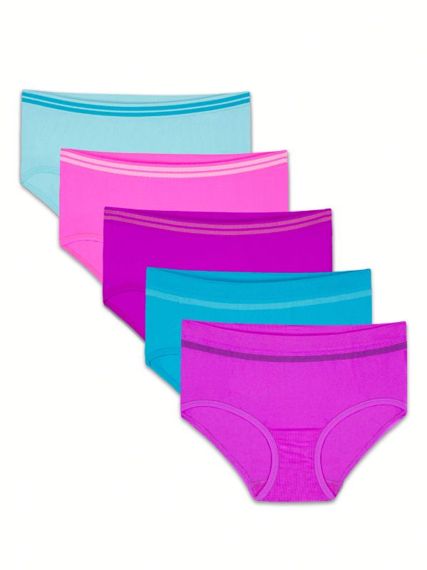 Photo 1 of Fruit of the Loom Girls 6-16 Seamless Brief Underwear, 5 Pack
