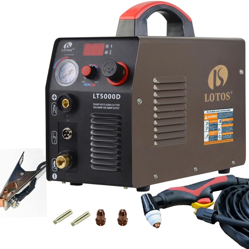 Photo 1 of LOTOS LT5000D 50A Air Inverter Plasma Cutter Dual Voltage 110/220VAC 1/2" Clean Cut
