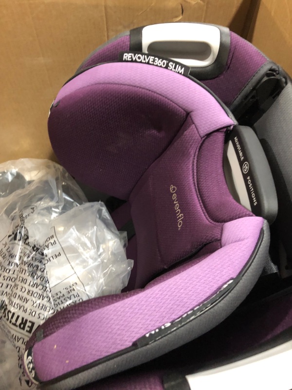 Photo 3 of [READ NOTES]
Evenflo Gold Revolve360 Slim 2-in-1 Rotational Car Seat with SensorSafe (Amethyst Purple) Gold Revolve Slim Sensorsafe Amethyst Purple