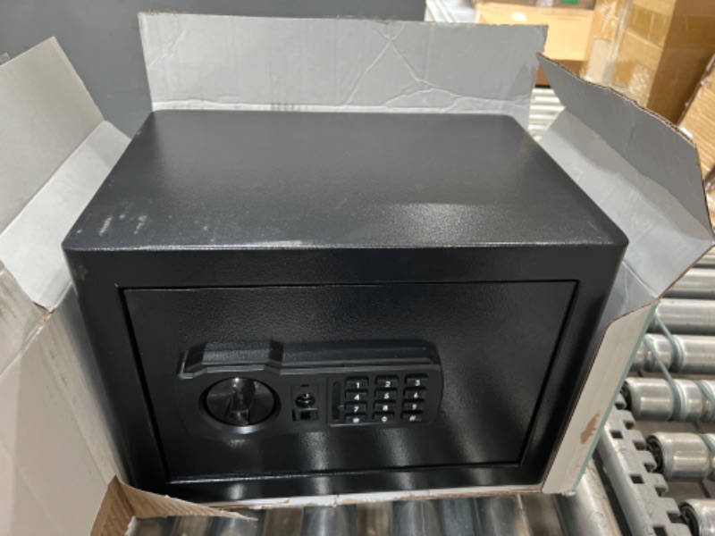 Photo 1 of Fire Resistant Safe Box with Fireproof Waterproof Bag and Sensor Light,0.55 Cubic Feet Money Safe with Emergency External Power Supply,Electronic Digital Security Safe