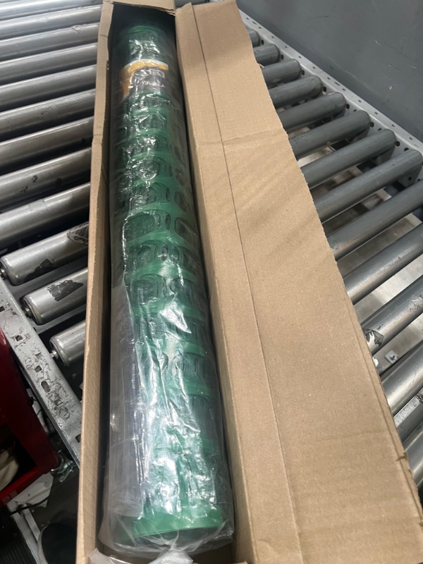 Photo 2 of TRAE Safety Fence Plastic Mesh Roll 4 x 100 FT, Green Temporary Fencing for Garden Pool Construction Events and Animal Barrier, Free 100 Zip Ties and Gloves, Secure Reusable and UV-Resistance