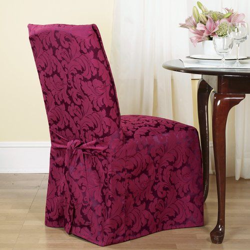 Photo 1 of Sure Fit Scroll Long Dining Room Chair Slipcover
