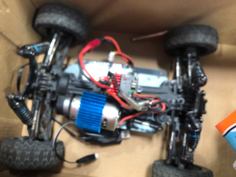Photo 2 of (PARTS ONLY)AMORIL 1:14 Fast RC Cars for Adults,Top Speed 70+KMH Hobby Remote Control Car, 4X4 Monster Truck Racing Buggy,Electric Vehicle Toy Gift for Kids with Oil-Filled Shocks,Upgraded Powder Gear Parts 1:14 Cyan 1:14 Brushed
