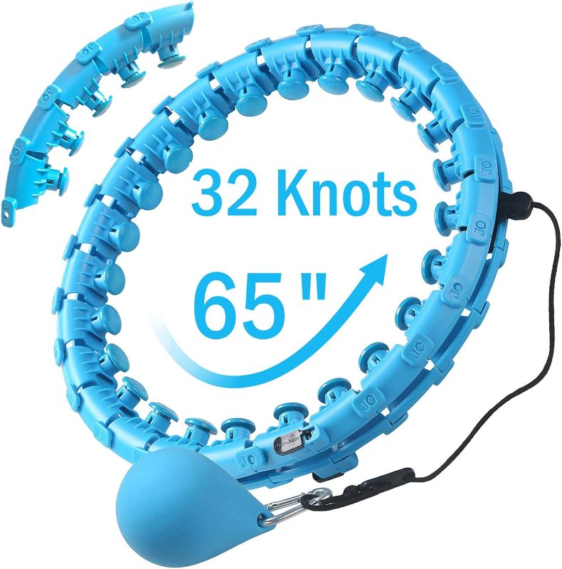 Photo 1 of 32 Knots Weighted Workout Hoop Plus Size, Smart Waist Exercise Ring for Adults Weight Loss
