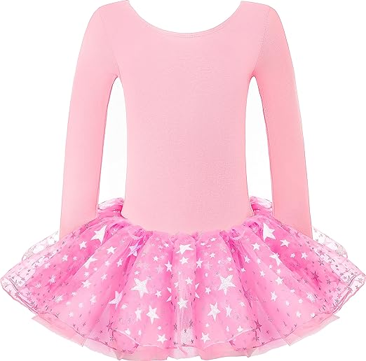 Photo 1 of Girls Dance Tutu Leotard for Ballet Long Sleeve Sparkly Sequins Dance Dress (Toddler/Little Girl/Big Girl) XL 