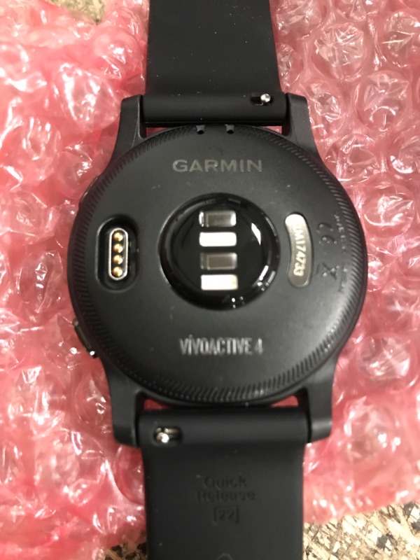 Photo 3 of Garmin vivoactive 4 GPS Smart Watch in Slate Stainless Steel Bezel with Black Case and Silicone Band (Renewed)