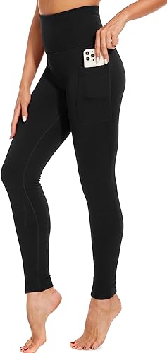 Photo 1 of Fleece Lined Leggings for Women Ribbed Thick High Waisted Leggings Winter Warm Tights with Pocket  SIZE M
