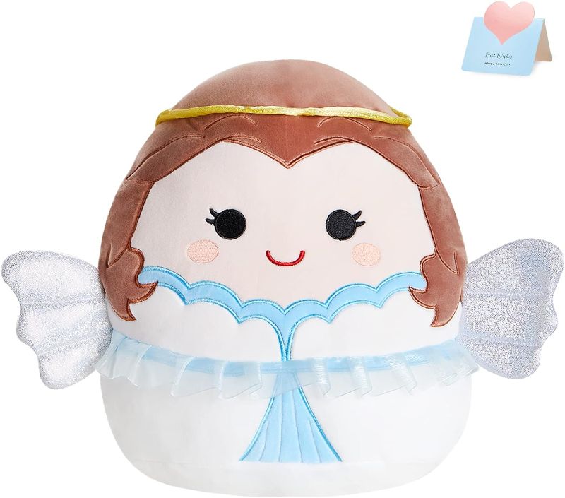 Photo 1 of BSTAOFY Cute Angel Soft Plush Pillow with Wings & Halo Collection Squishy Angel Stuffed Animal Valentines Cushion Christmas Holiday Birthday Gifts for Kids, 12’’
