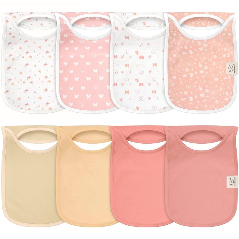Photo 1 of 8-Pack Organic Baby Bibs for Girls & Boys - Teething Baby Bib, Baby Boy Bibs, Baby Girl Bibs, Newborn Bibs, Baby Drool Bibs for Infant, Toddler, Bibs for Baby Boy, Bibs for Baby Girl (Butterflies)
