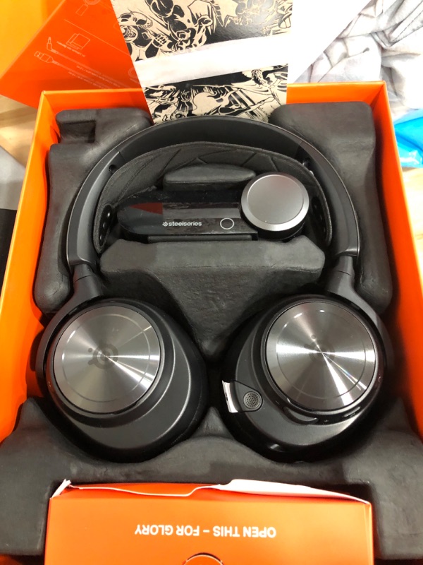 Photo 2 of SteelSeries Arctis Nova Pro Wireless Multi-System Gaming Headset - Premium Hi-Fi Drivers - Active Noise Cancellation - Infinity Power System - Stealth Retractable Mic - PC, PS5/PS4, Switch, Mobile Nova Pro PC | PlayStation