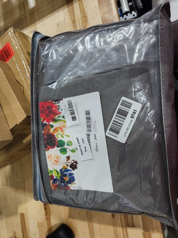 Photo 1 of Cottonight Grey Comforter Set King Men Modern Dark Gray Bedding Comforter Set Gray Blanket Quilts Cozy Breathable Solid Color Gray Bedding Comforter Sets for Women Men King Bed 1-gray King