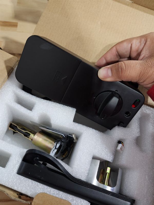 Photo 1 of Keyless Entry Door Lock with Keypad - Fingerprint Door Lock - Smart Locks for Front Door - Electronic Keypad Smart Deadbolt Lock - Biometric Smart Digital Door Lock with Code -Auto Lock Black