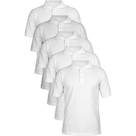 Photo 1 of INGEAR Back to School Boys Short Sleeve Polo Shirts - Uniform Shirts for KIDS Kids Polo Junior Golf Shirts White School Uniform Kids Clothes
