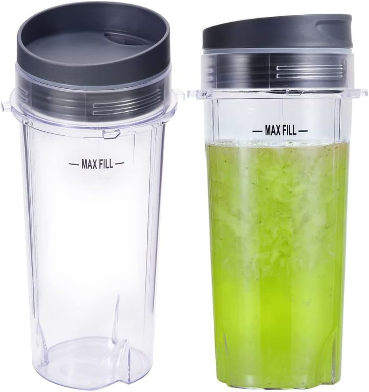 Photo 1 of ABTER 16oz Single Serve Blender Replacement Cups with Lids, BPA Free, Eco-Friendly, Fits BL660, BL740, BL770, BL771, BL772, BL780, BL810, BL820, BL830
