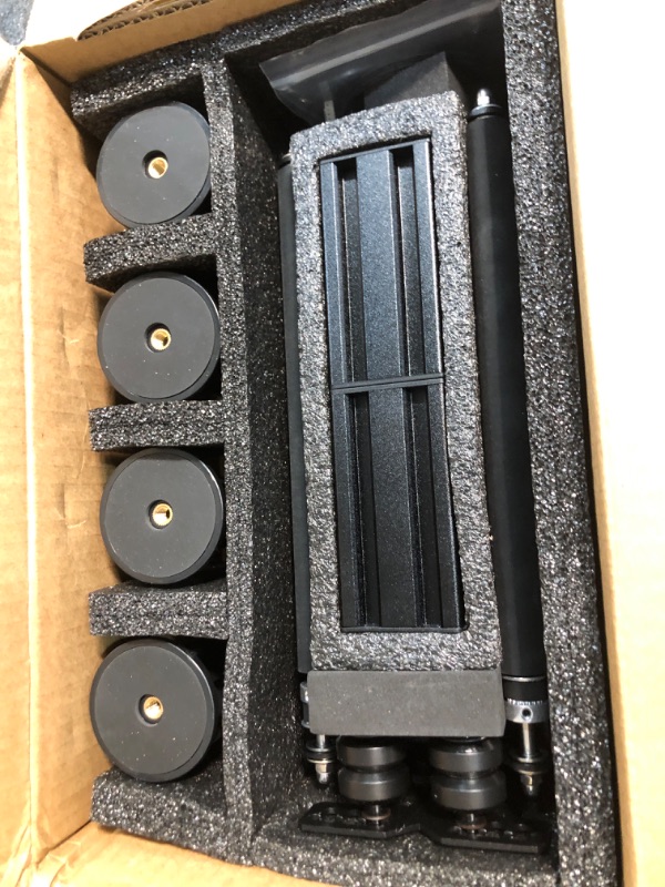 Photo 1 of ATOMSTACK R3 Pro Engraver Rotary Roller, Engraver Y-axis Rotary Roller for 360° Engraving Cylindrical Objects with 4 Heightening Columns, 2 Support Shaft and 1 Support Frame