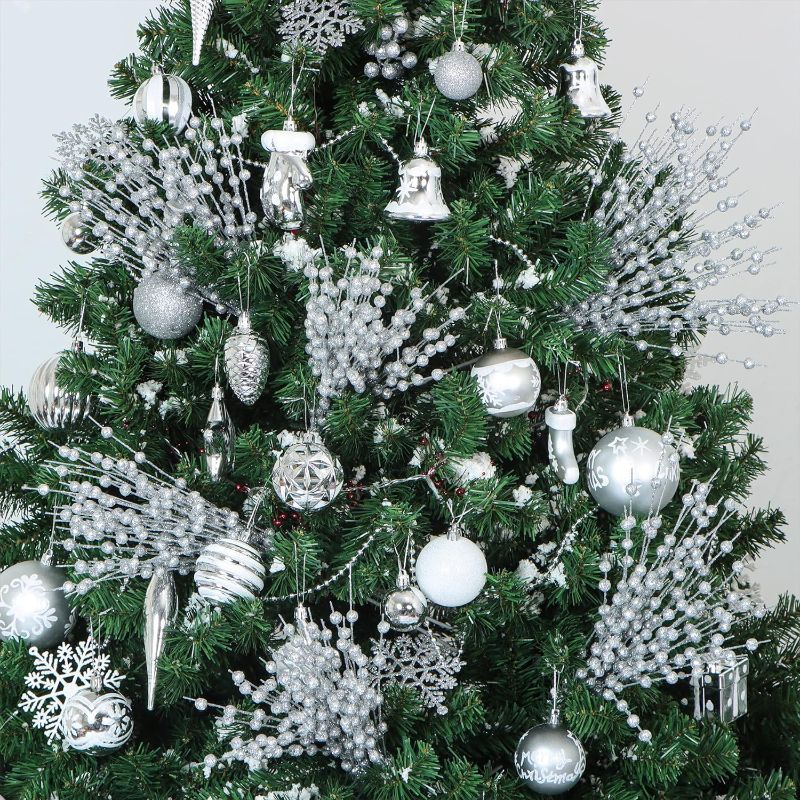 Photo 1 of 24 piece silver christmas tree decor