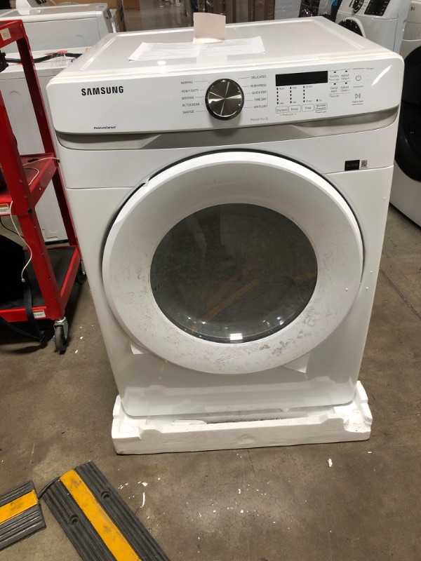 Photo 2 of Samsung 7.5-cu ft Stackable Electric Dryer (White)
