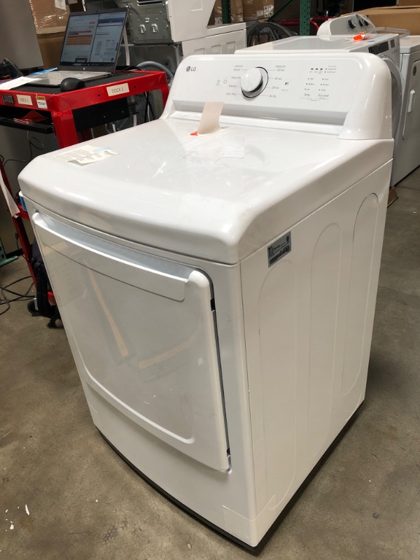 Photo 3 of LG 7.3-cu ft Electric Dryer (White) ENERGY STAR
