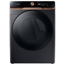 Photo 1 of Samsung 7.5-cu ft Stackable Steam Cycle Smart Electric Dryer (Brushed Black) ENERGY STAR
