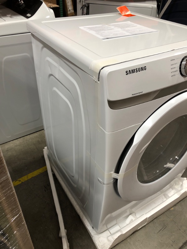 Photo 4 of Samsung 7.5-cu ft Stackable Electric Dryer (White)
