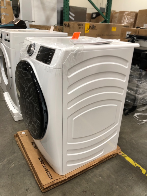 Photo 3 of GE 7.8-cu ft Stackable Smart Electric Dryer (White) ENERGY STAR
