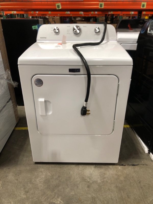 Photo 2 of Maytag 7-cu ft Electric Dryer (White)
