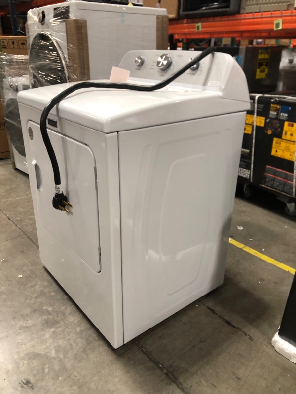 Photo 3 of Maytag 7-cu ft Electric Dryer (White)
