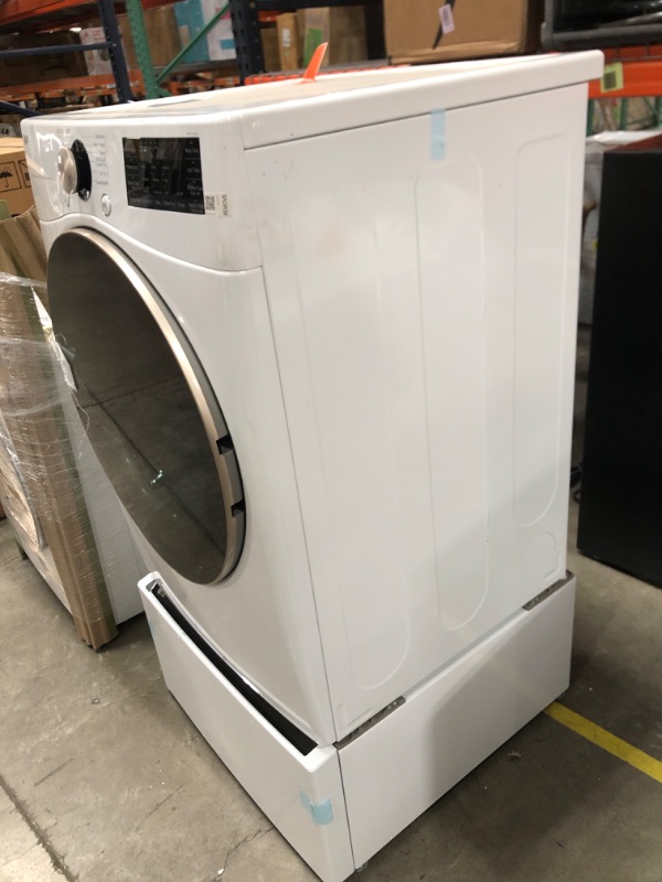 Photo 3 of LG True Steam 7.4-cu ft Stackable Steam Cycle Smart Electric Dryer (White) ENERGY STAR
