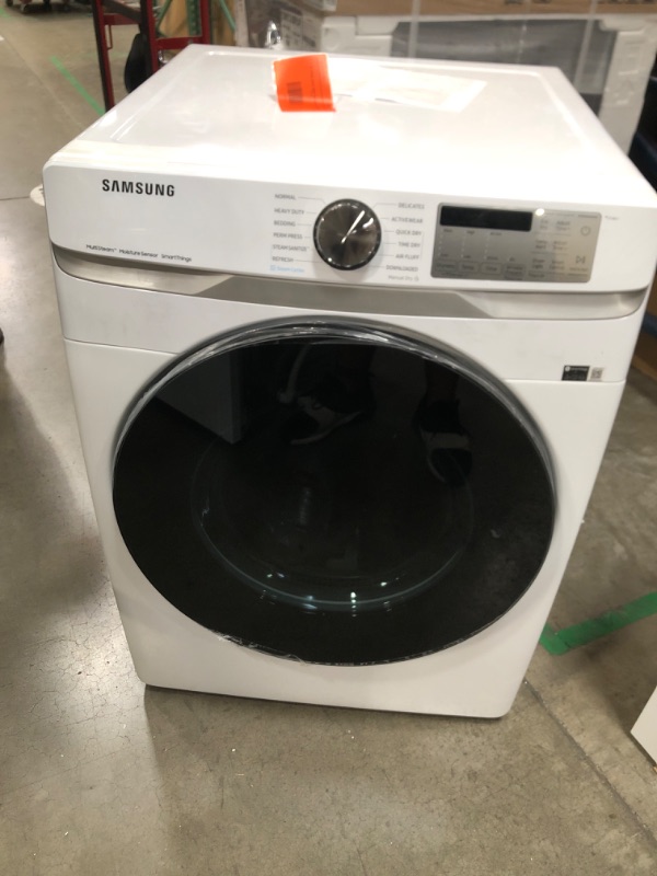 Photo 2 of Samsung 7.5-cu ft Stackable Steam Cycle Smart Electric Dryer (White)
