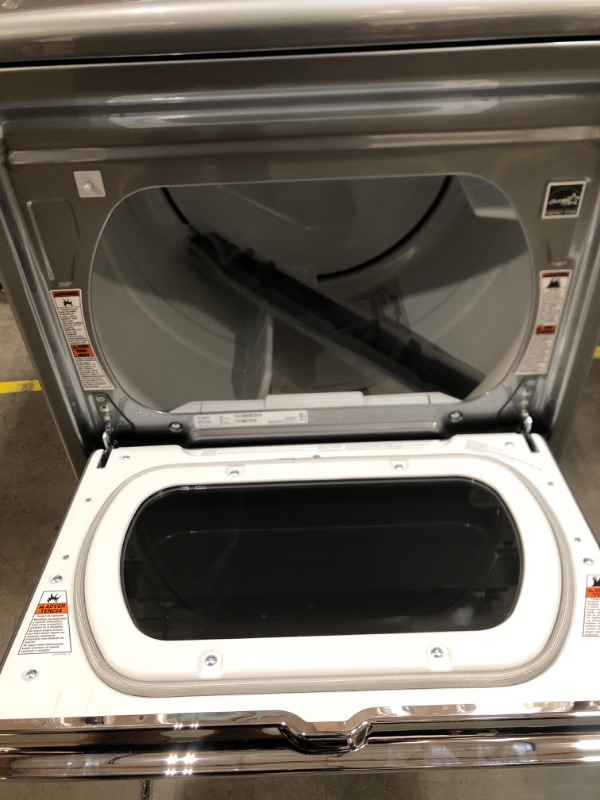 Photo 5 of Whirlpool Smart Capable 7.4-cu ft Steam Cycle Smart Electric Dryer (Chrome Shadow) ENERGY STAR
