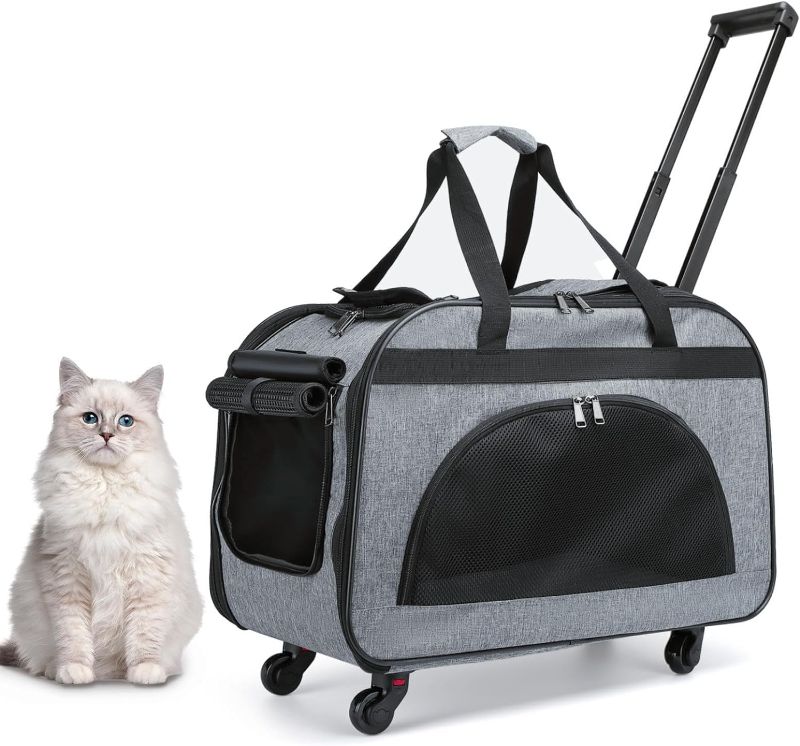 Photo 1 of (SEE NOTES)  Grey 4 Wheel  multidirectional pet carrier 8 (rolling) 