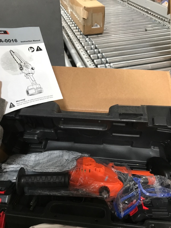 Photo 1 of Kebtek 6 Inch Electric Mini Chainsaw, Brushless Rechargeable Handheld Pruning Chainsaw 21V Portable Compact Cordless Chainsaw Hand Chain Saws for tree trimming Branch Wood Cutting 6 inch chainsaw