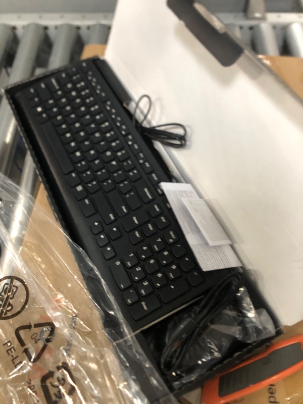 Photo 2 of Lenovo 300 USB Combo, Full-Size Wired Keyboard & Mouse, Ergonomic, Left or Right Hand Mouse, Optical Mouse, GX30M39606, Black & GX30M39704 300 - Mouse - Right and Left-Handed - Wired - USB