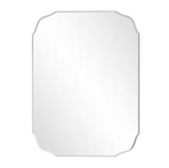 Photo 1 of 18 in. W x 24 in. H Frameless Irregular Bathroom Vanity Mirror
