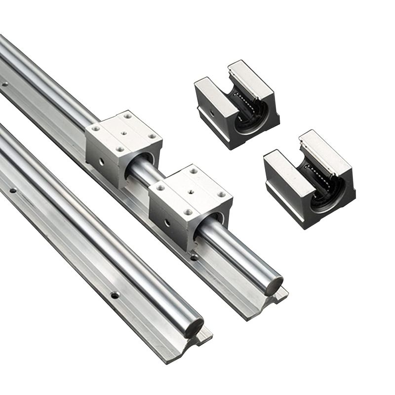 Photo 1 of 2PCS Linear Rails SBR12 800mm Linear Guide Rails with 4PCS SBR12UU Slide Blocks, CNC Rail Kit, Linear Rails and Bearings Kit for Automated Machines and Equipments(SBR12-800)
