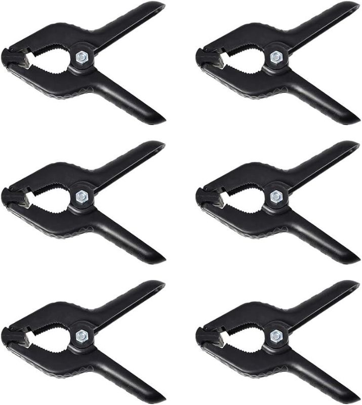 Photo 1 of *Picture for reference*
SLOW DOLPHIN Heavy Duty Spring Clamps Clip 4.5 Inch for Muslin/Paper Photo Studio Backdrops Background-4 Pack(Black)