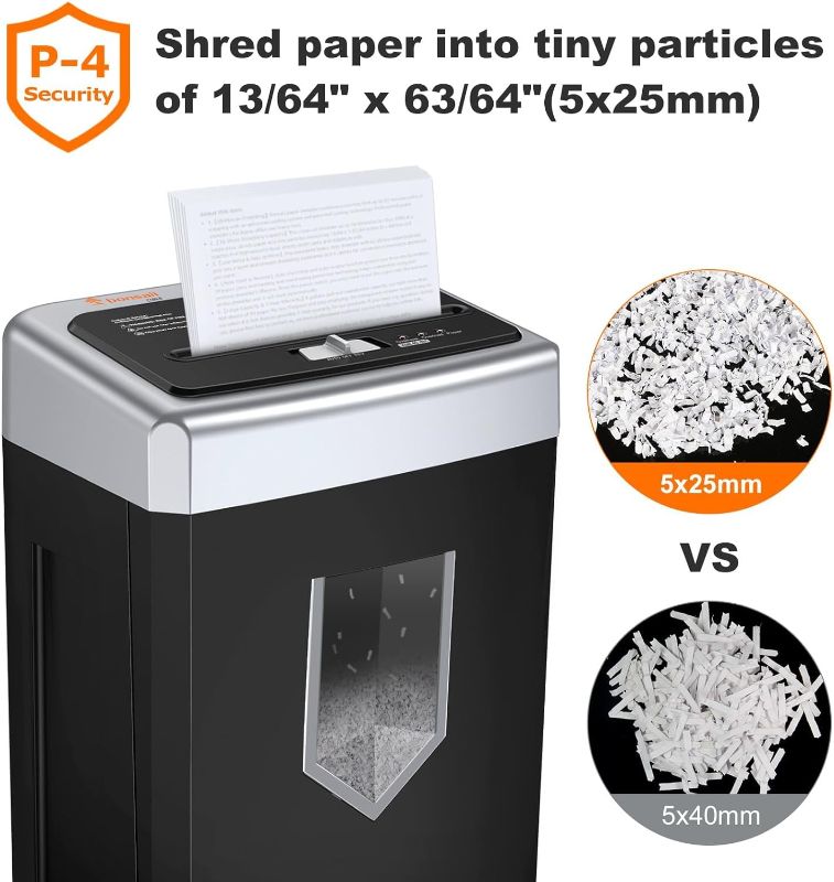 Photo 1 of Bonsaii 15-Sheet Office Paper Shredder, 40 Mins Heavy Duty Shredder for Home Office, Crosscut Shreder with Anti-Jam System & P-4 High Security Supports CD/Credit Cards/Staple,5 Gal Pullout Bin C169-B