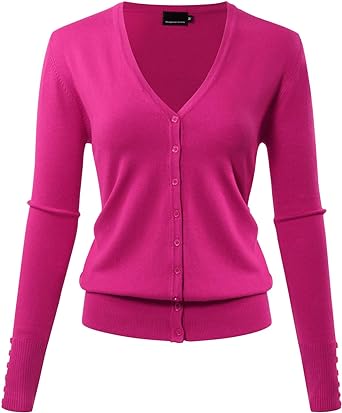 Photo 1 of Inadays Women's Lightweight V-Neck Cardigan Sweater Long Sleeve Button Down Classic Sweater Knit Cardigan